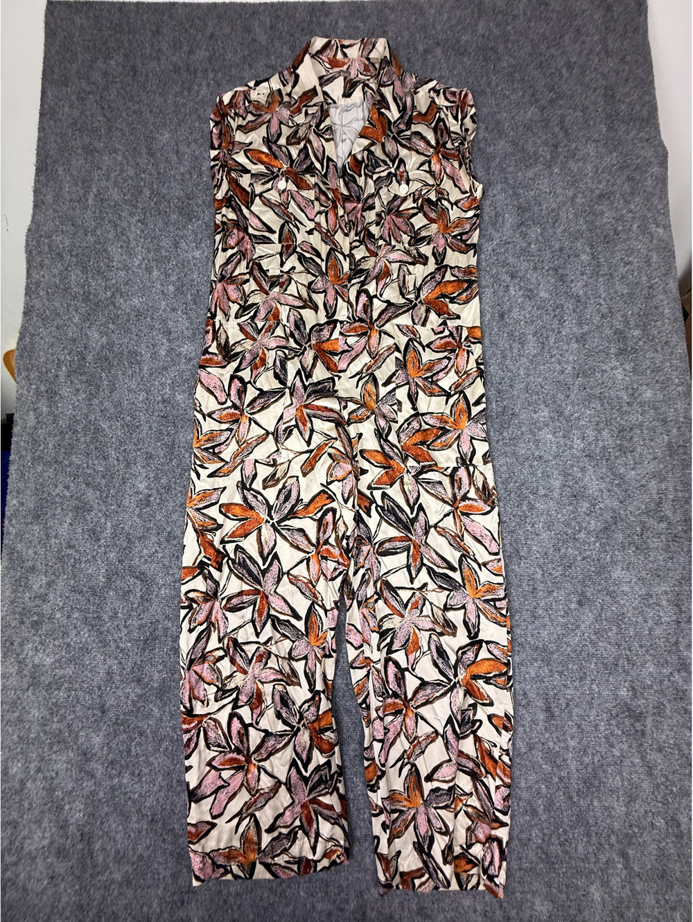 BOSS Women's Floral Sleeveless Jumpsuit Size 10 US